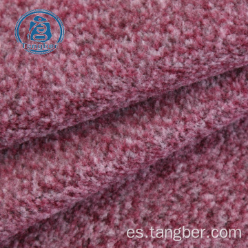 Tejido de punto suéter de lana cálida 100% poliéster